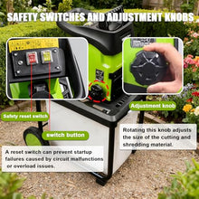 Sushangmao 2800w Electric Wood Chipper/Garden Shredder, Crush Up to 45mm/1.77", 5000r/Min, with 60l Detachable Collection Box, for Garden Debris, Leaves and Branches