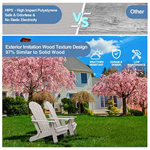 hOmeQomi Folding Adirondack Chairs Set of 4 All Weather Resistant with Cup Holder Grey