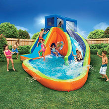 BANZAI Inflatable Water Park Kiddie Pool with Slides & Cannons 2 Pack Multi