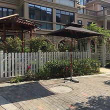 QZQHNYJ Parasol Garden Patio Umbrella Black Square Shade Umbrella with 4 Ribs, Non-Fading Waterproof Market Parasol with Wooden Pole for Water Park Lawn Beach