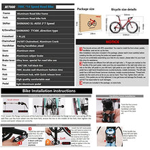 EUROBIKE Road Bike XC7000 Aluminum Frame Adult Bike Red