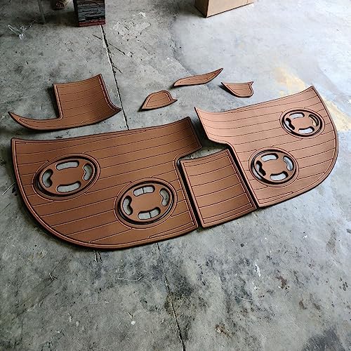 Valman Boat EVA Faux Teak Decking Floor Mat for 2000 Sea Ray 340 Sundancer Swim Platform - Multiple Color Options