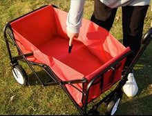 BIOMICE Collapsible Wagon Shopping Cart Portable Folding Trolley Cart Garden Heavy Duty Wagon with Wheels for Outdoor Garden Cart