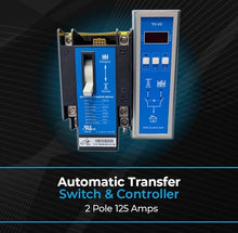 Transfer Switch TCS2P125-22M | 125 Amps (2 Pole) 50/60 HZ | UL Rated | Compact Design| Made in USA!
