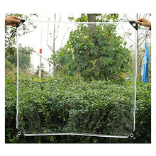 QWEASDF Clear Tarps, Heavy Duty Rainproof Cover, Waterproof Clear Tarpaulin, Tear Resistance, Anti-Aging, Dustproof, for Patio Garden Balcony Plant Cover Greenhouse, 0.35mm,2x8m/6.5x26.2ft