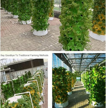 FLTRGO Hydroponics Tower, Indoor Garden Hydroponic Growing System, DIY Soilless Cultivation Garden Tower Aeroponics Growing Kit for Herbs, Fruits and Vegetables,48holes