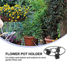 SIDUFHAOPKLL 1pc Flower Pot Rack Iron Rolling Movable Plant Potted Plants Stand Mover Tray Coaster Planter Base for Garden
