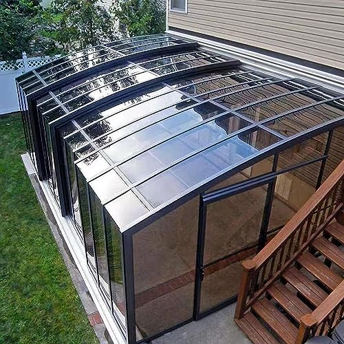 Polycarbonate Sheets All-Weather Outdoor Greenhouse Covering, Plastic Roofing Sheets Rainproof Insulation Protection(1x711m)