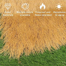 bacedifo Artificial Thatch Roof Plastic Imitation Straw Outdoor Gazebo Bed and Breakfast Beach Bars Decoration Handmade DIY Straw Accessories Carpet-Style Artificial Straw Roof