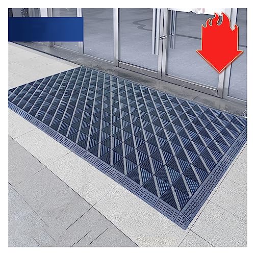WIGING Heavy Duty Modular Interlocking Matting, Outdoor Indoor Doormats, Splicing Commercial Front Door Mats for Entryways, Garden, Yard (Color : Grey, Size : 180x360cm)