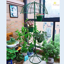 RWGOVLU Country Iron Umbrella Flower Stand,Flower Shop Balcony Courtyard Floor-to-Ceiling,Ornaments Retro Wrought Iron Garden Flower Stand