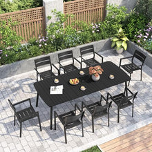 Outdoor Dining Table for 10 People, 93" Patio Rectangle Table