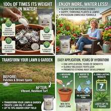Soil Vigor Keep Plants Alive Without Water for Up to 2-Weeks - Super Absorbent Polymer Crystals - Potassium Polyacrylate for Lawns & Gardens - Reduces Watering 50% - Safe for Edibles (45 Pounds)