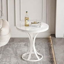 Couch End Table Rock Slab Side Table Living Room Rock Slab Small Coffee Table Sofa Corner Table Simple Movable Balcony Small Round Table Side Cabinet Corner Tables for Living Room(C,60cm)