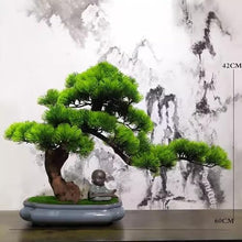 Artificial Bonsai Simulated Pine Bonsai Decoration Pine Bonsai Living Room Indoor Artificial Bonsai Decoration for Home Office (Color : Gold) (Grey)