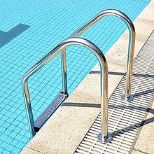 Swimming Pool Handrail 304 Stainless Steel Pool Ladder with Non-Slip Pedal Tube Wall Thickness 1mm for Garden Backyard Pools/Silver / 2 Step (Silver 2 Step)