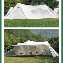Outdoor Large Canopy Tent, Camping Sun Protection Tent, Large Awning, Silver-Coated Oxford Cloth, Sunshade and Heat Insulation 60㎡,Green