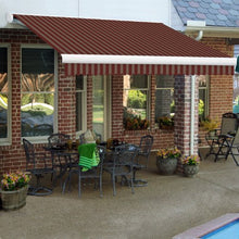 Awntech Retractable Awning Left Motor 18'W x 8'D x 10" H BurgundyTan