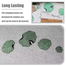 Elitix Stepping Garden Stone Outdoor Step Walkway Stones Lotus Leaf Shape, Yard Patio Stone for Decorative Flower Beds, Resin Green Gardening Tiles Set 1 Pcs / 6 Pcs(Color:Set,Size:B)