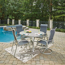 Homestyles 5 Piece Outdoor Dining Set 48" Table Grey