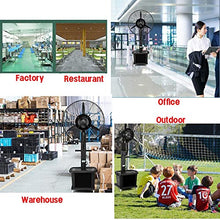 Moving Misting Fan with Water Tank 42L Large Capacity Portable Mist Fan with 90 Degree Oscillation for Outdoor, Patio, Backyard