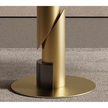 CHmrfvqtus Couch Side Table Slate Round Light Luxury Negotiation Table Small Meeting Office Leisure Decoration Coffee(60 * 75cm)