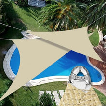 COARBOR Sun Shade Sail 48'x48' Heavy Duty Canopy with Steel Cable Reinforcement Beige