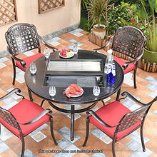cfycfy987 Grilling Table Outdoor Cast Aluminum Tables Domestic Charcoal Barbecue Table Electric Oven Courtyard Terrace Garden Leisure European (Without Chair) Outdoor