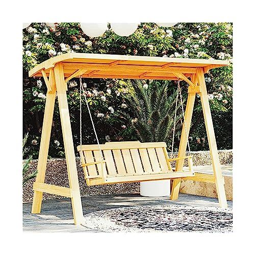 LIBANGRONG-888 Garden Swing Chair Outdoor Courtyard Swing Leisure Room, Exposed Ceiling Hammock, Terrace Garden, Solid Wood Rocking Chair, Swing, Multiple Outdoor Chairs Porch Swings (Color : B)