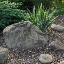 Gardenised Huge Decorative Outdoor Weather Resistant Faux Stone Realistic Sandstone Rock for Garden Patio & Landscape Lightweight Boulder Utility Cover for Lawn Yard Pond Park & Backyard, Jumpy