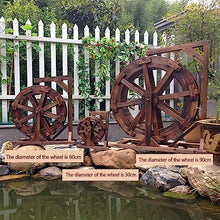 Water Wheel Fountain Garden Water Fountain,Garden Decoration Water Feature,Outdoor Wheels Fountain,Vintage Rustic Ornamental Pond,Decorative Outdoor Indoor Balcony for Garden,Patio Backyard, Porch (S