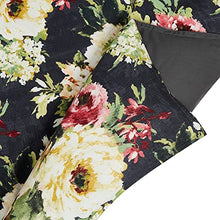 H HIEND ACCENTS Floral Bedding Peony Washed Linen Super Queen Comforter Set Charcoal