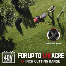 PowerSmart Electric Cordless Lawn Mower 17" 40V, 3-in-1 Brushless Push Lawn Mower, Lightweight, Foldable Handles