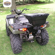 Field Tuff 12V ATV Hitch Mount Receiver 80 lb Fertilizer Spreader Black (2 Pack)
