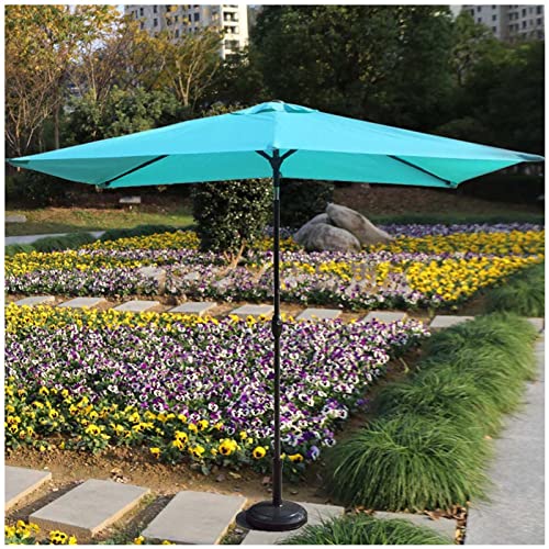 ARGENTFLUX 150×250cm Rectangular Garden Umbrella with Crank and Tilt, Outdoor Market Table Umbrella Sun Shade Umbrella, Deck, No Base(Blue)