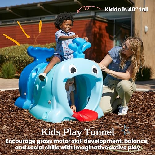 ECR4Kids Willow Climb-N-Crawl Whale Junior Play Structure Blue