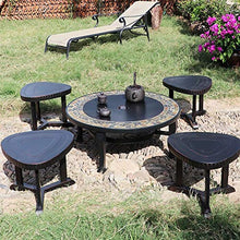Fire Pits Outdoor Garden Wood Burning Fire Bowl, Portable Outdoor Heating Fireplace, Used for Outdoor Cooking and Campfire, 86cm/33.9" (Kit 4)