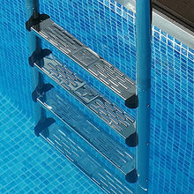 Stainless Steel Pool Ladder 3 Step Swimming Pool Handrail for 1-1.4m Pool Entry 250lbs Load Capacity No Need to embed/Silver / 155x50x18cm (Silver 155x50x18cm)