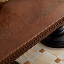 HEAIQI Coffee Table Solid Wood Dining Table Retro Living Room Square Restaurant Large