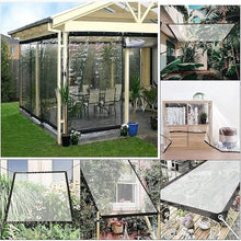 GJZDPMY Weatherproof Transparent PVC Tarpaulin Gazebo Curtains -Side Panels with Grommets for Patios Porches and Pergolas 20x18ft (600x550cm) with Easy Rope Attachment