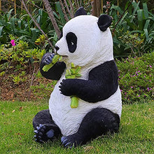 HongLianRiven Sculpture Tabletop Statue Giant Panda Statue Garden Animal Sculpture Crafts Model Resin Statuette Outdoor Garden Courtyard Decoration Art Gift
