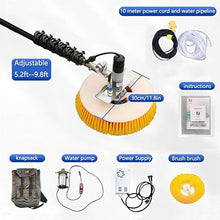 WEIMILOR Automatic photovoltaic Panel Cleaning Brush, Solar Cleaning Brush Telescopic for Outdoor use with Cleaning Brush, Telescopic Rod,5m