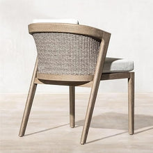 ocpcrn Lounge Chair Scandinavian Outdoor Rope Woven Dining Chair Simple Patio Villa Garden