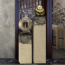 ARCVOX Oriental Architecture Columns & Pedestal, Floor Ornaments Plant Stand, Flower Pot Holder for Garden Backyard, Miniature Pillars Landscape Decor (Size : 43.3in)