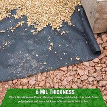 Farm Plastic Supply - Weed Control 6 Mil Black/White Polyethylene Sheeting - Heavy Duty Weed Barrier Landscape Fabric for Outdoor Gardens, Non Woven Weed Blocker Fabric, Weed Control (32' x 75')