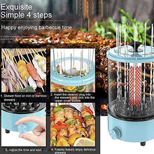MNSRRN Smart Home Multifunctional Electric Grill, Easy to Clean, with Grill, Fully Automatic Rotary Skewer Machine Smokeless Automatic Grill