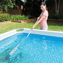 Intex Handheld Pool Vacuum Cleaner with Brush Heads and 6 Person Bubble Massage Hot Tub Spa Cobalt Blue
