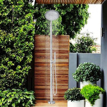 MKLFBY Outdoor Shower Fixture System W/Showerhead, Stainless Steel Outdoor Shower Column Floor Rain Shower Set for Villa Swimming Pool