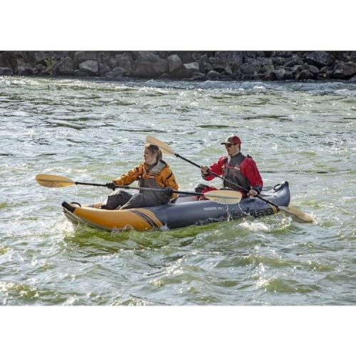 AQUAGLIDE McKenzie 125 Inflatable Kayak - 2 Person Whitewater Kayak Navy