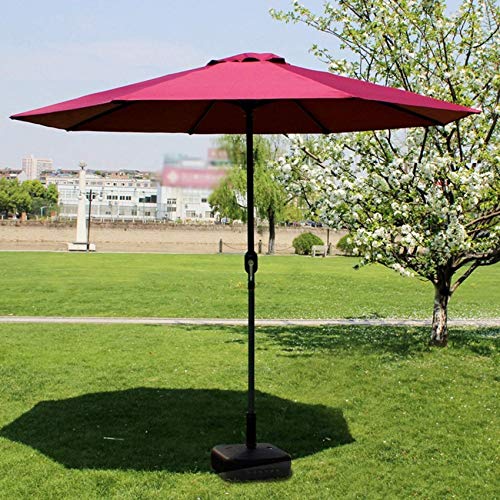 EUQKKWLOY 270cm Outdoor Patio Umbrella - UV Protective Garden Canopy Portable Sunshade for Lawn & Table Heavy-Duty Outdoor Parasol for Beach & Deck Use